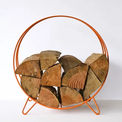 log basket fire wood storage firewood holder rack display