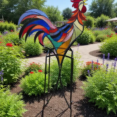 steel metal frame for stained glass outdoor garden ornament art custom