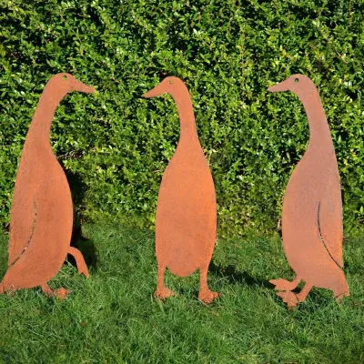 Ducks Rustic Garden Art
