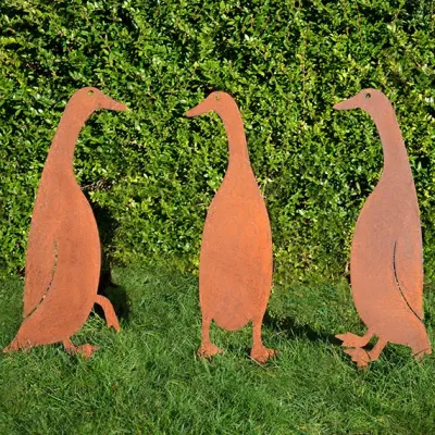 Runner Ducks Rustic Garden Art