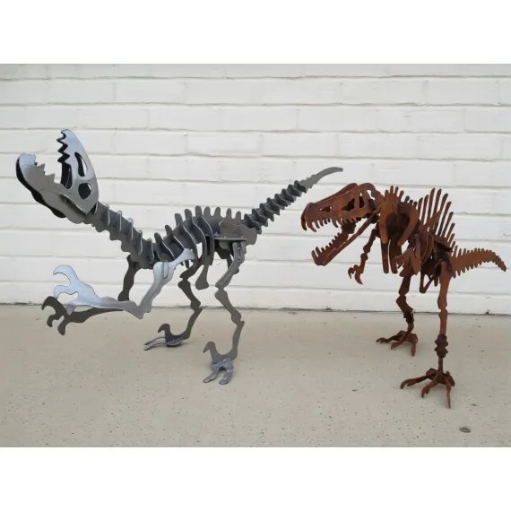 velociraptor dinosaur sculpture