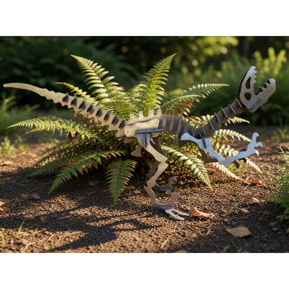 velociraptor dinosaur sculpture