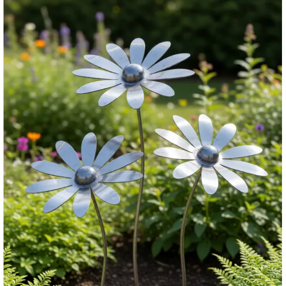 giant rusty rustic flower garden ornament sculpture art 