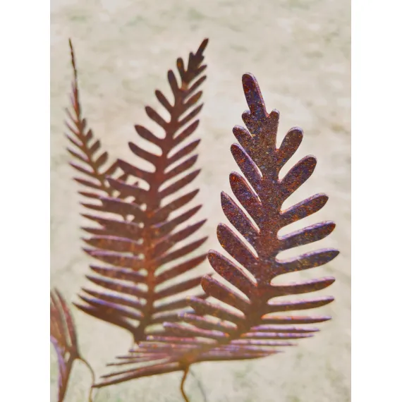 rustic metal ferns sculpture garden ornament rusty art