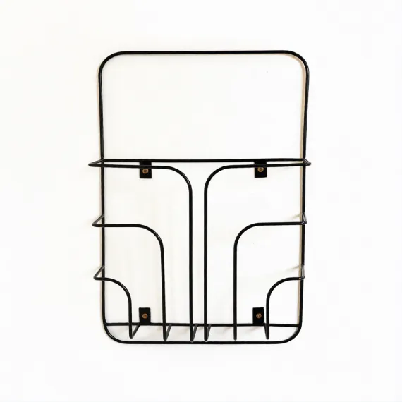 magazine wall rack book storage basket shelf display