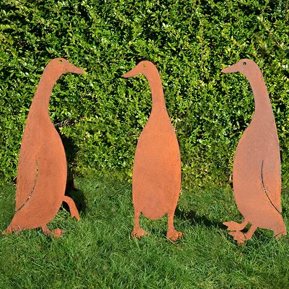 Runner Ducks Rustic Garden Art